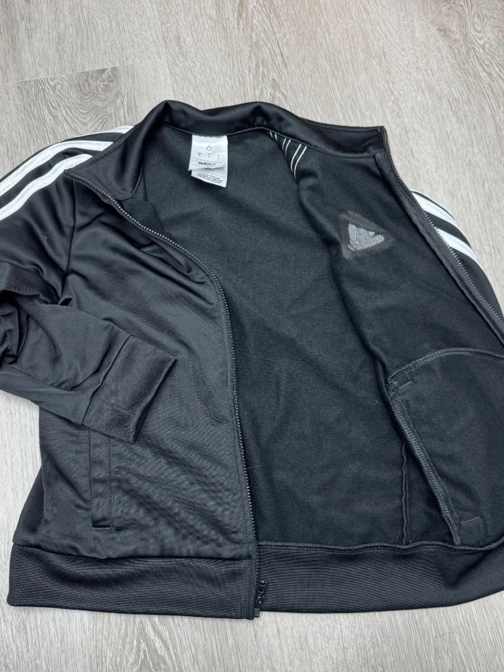 Adidas Boys Black 3-Stripe Track Jacket